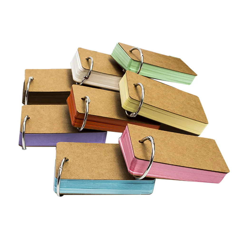 6 قطعة 9x5.5 سنتيمتر بطاقة فلاش الوسادة إعادة الملء بطاقات فارغة سهلة الحمل دفاتر للفصول الدراسية الواجبات المنزلية مكتب المذكرات الأبجدية محو الأمية #3