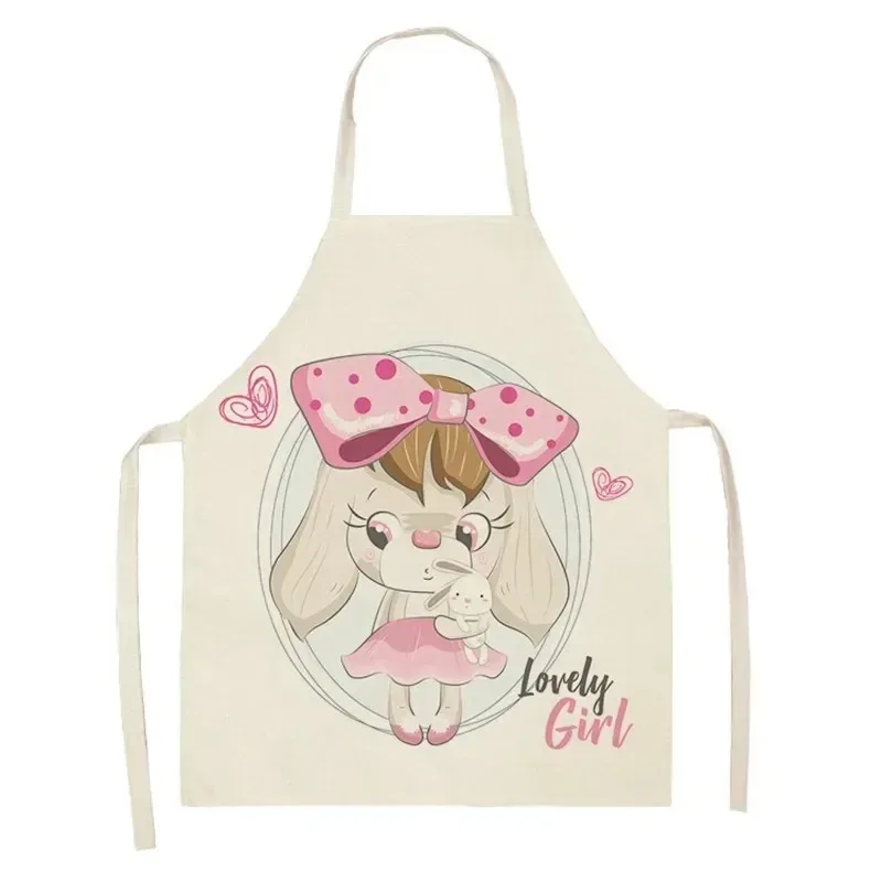 

Watercolor Cartoon Animal Canvas Linen Apron Cute Fox Lion Print Cooking Baking Women Girl Kitchen Cafe Pinafore Cleaning Workwe