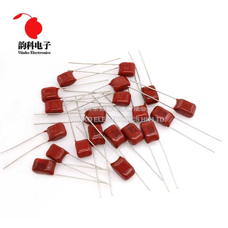 10pcs Metallized Polypropylene Film Capacitor 63V 105 474 5MM 1UF 0.47UF 105J 474J 470NF CBB Capacitors