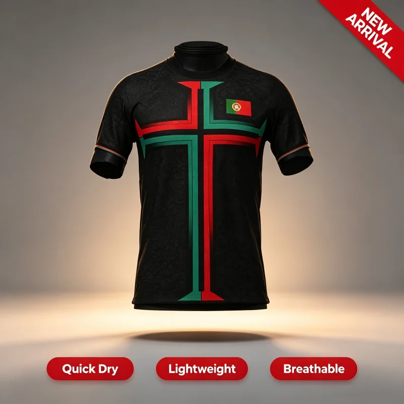 2026 New Portugal Cross Football with Quick Drying Print for Fans Outdoor Sports Training for Men Family Matching Parent-child