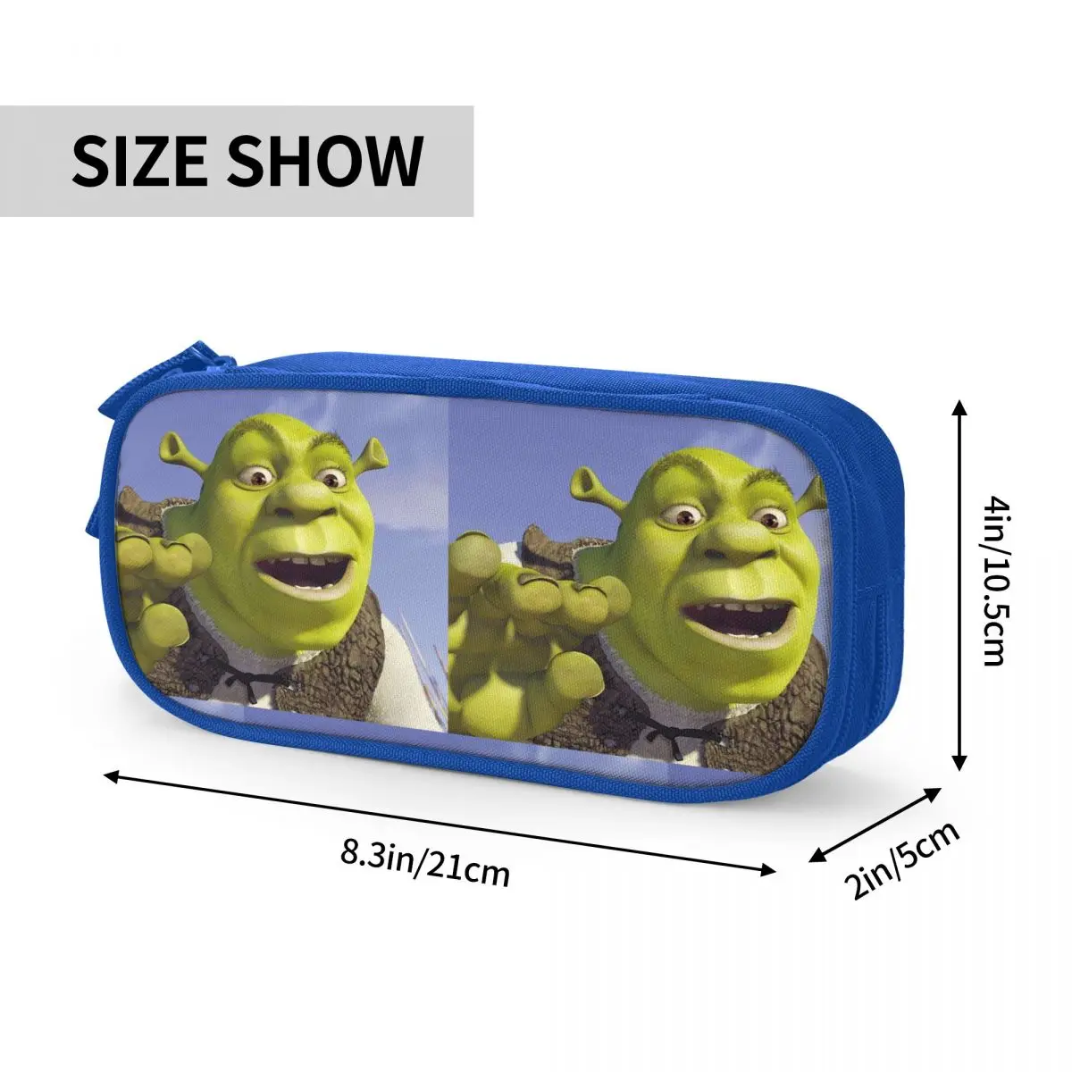 Shreks-estuche de lápices de dibujos animados para niñas y niños, bolsa de almacenamiento grande para estudiantes, estuche de cosméticos para la escuela