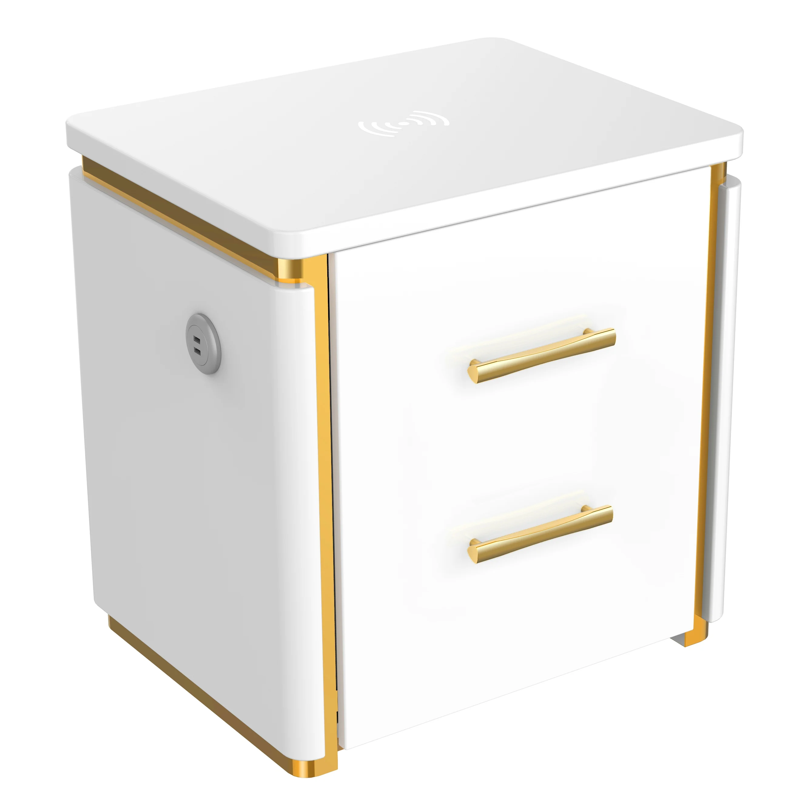 

T-H-103 H65*W44.5*D42.5cm Money Safe Electronic Bedside Table Cupboard Safe Furniture Smart Home Safe Hidden Safe