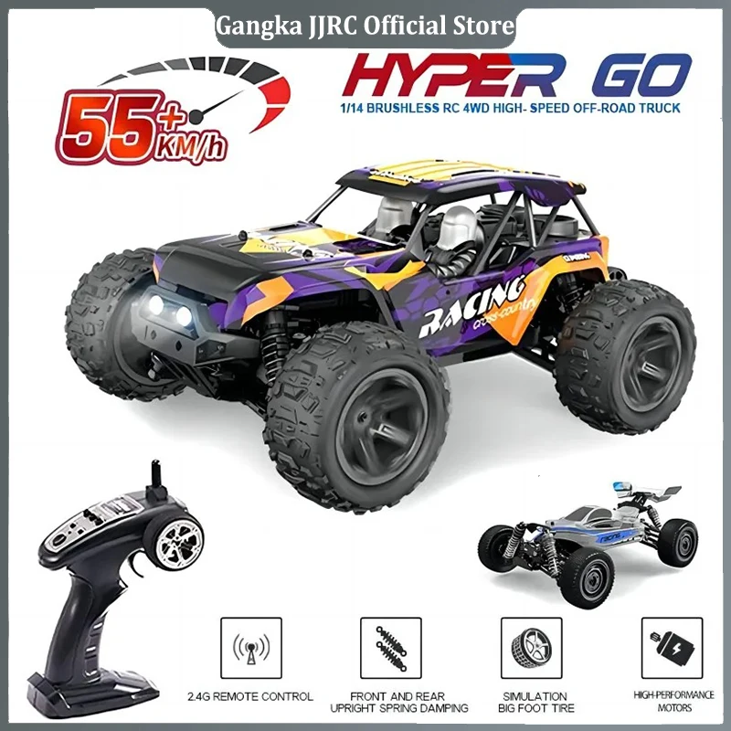 

1:14 55km/h Brushless RC Drift Car With LED Lights 4WD Electric High Speed Racing Remote Control Monster Truck for Kids Adults