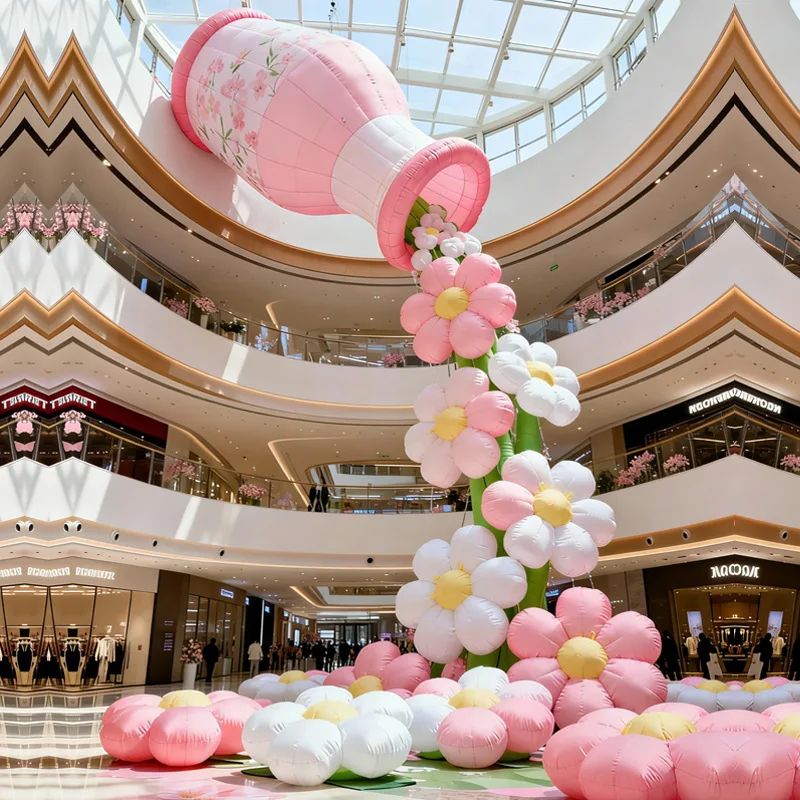 Inflatable flower air mold custom spring flower tulip outdoor beauty Chen decoration inflatable model cherry blossom air mold