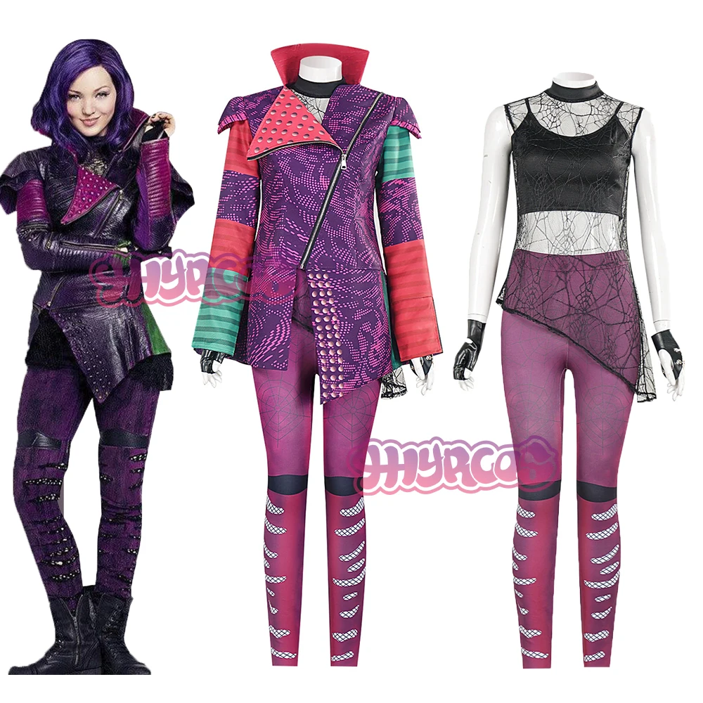 Nachkommen Fantasy Mal Cosplay Kostüm Erwachsene Frauen Weste Mantel Hosen Handschuhe Outfits Halloween Karneval Verkleidung Party Anzug