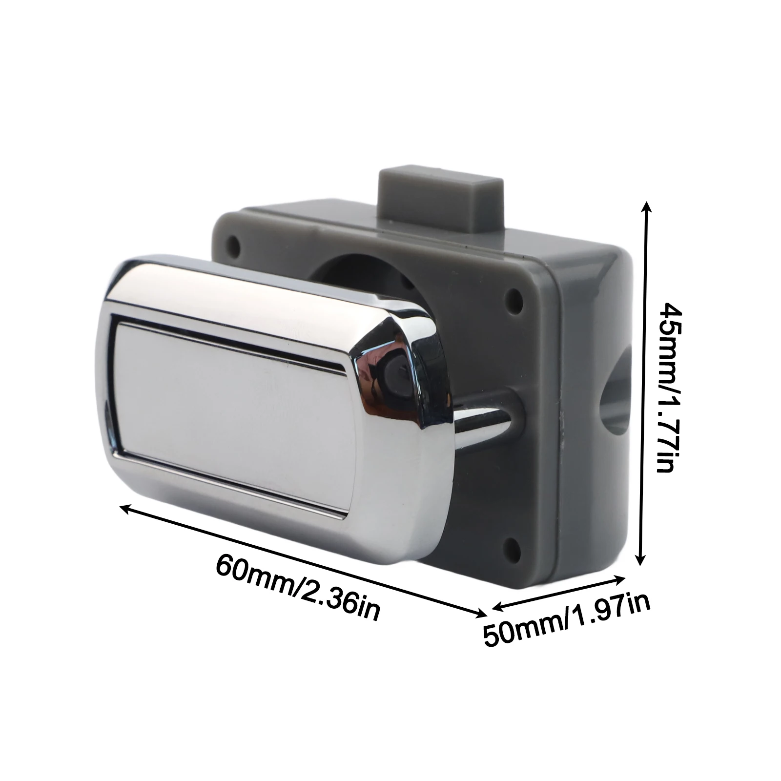 Chrome Drawer Lock Motorhome Lock Mechanism Travel Security Chrome Adjustable Drawer Lock Catch Mechanism Mechanism