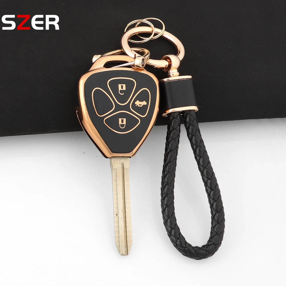 2 3 Tasten Neue TPU Auto-Klappschlüsselhülle für Toyota Corolla Camry Reiz RAV4 Crown Avalon Venza Matrix Auris Yaris