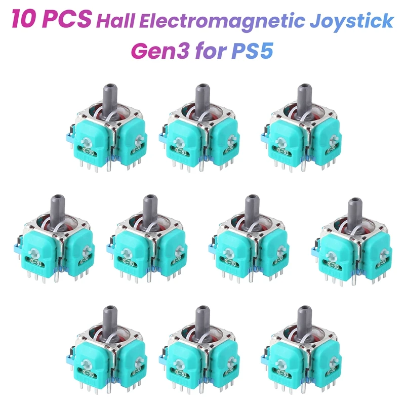 10 PCS Hall Electromagnetic Joystick For PS5 Hall Joystick Potentiometer 3D Hall Electromagnetic Joystick