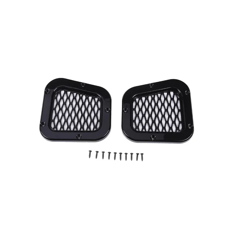 For Land Rover Defender 2004-2019 ABS Black Car Side Air Vent Airflow Fender Air Inlet Guard Mesh Cover Trim Car Accessories