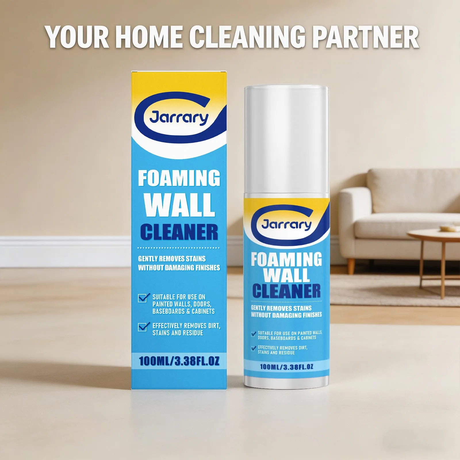 Multi Functional Wall Cleaner Efficient Removing Stains & Paint Without Damaging Finishes Wall Protection Foaming Wall Cleaner