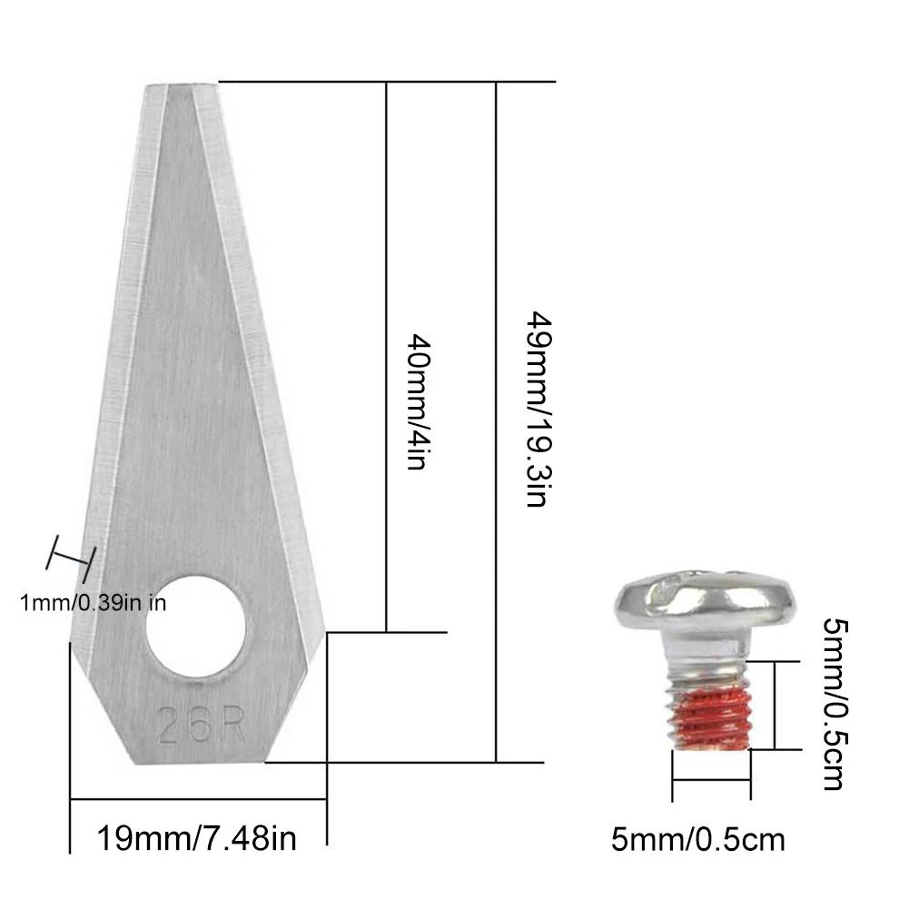 18Pcs Grass Cutter Blade Stainless Steel Lawnmower Replacement Blade Titanium Plating for Bosch Indego 800 1000 1200