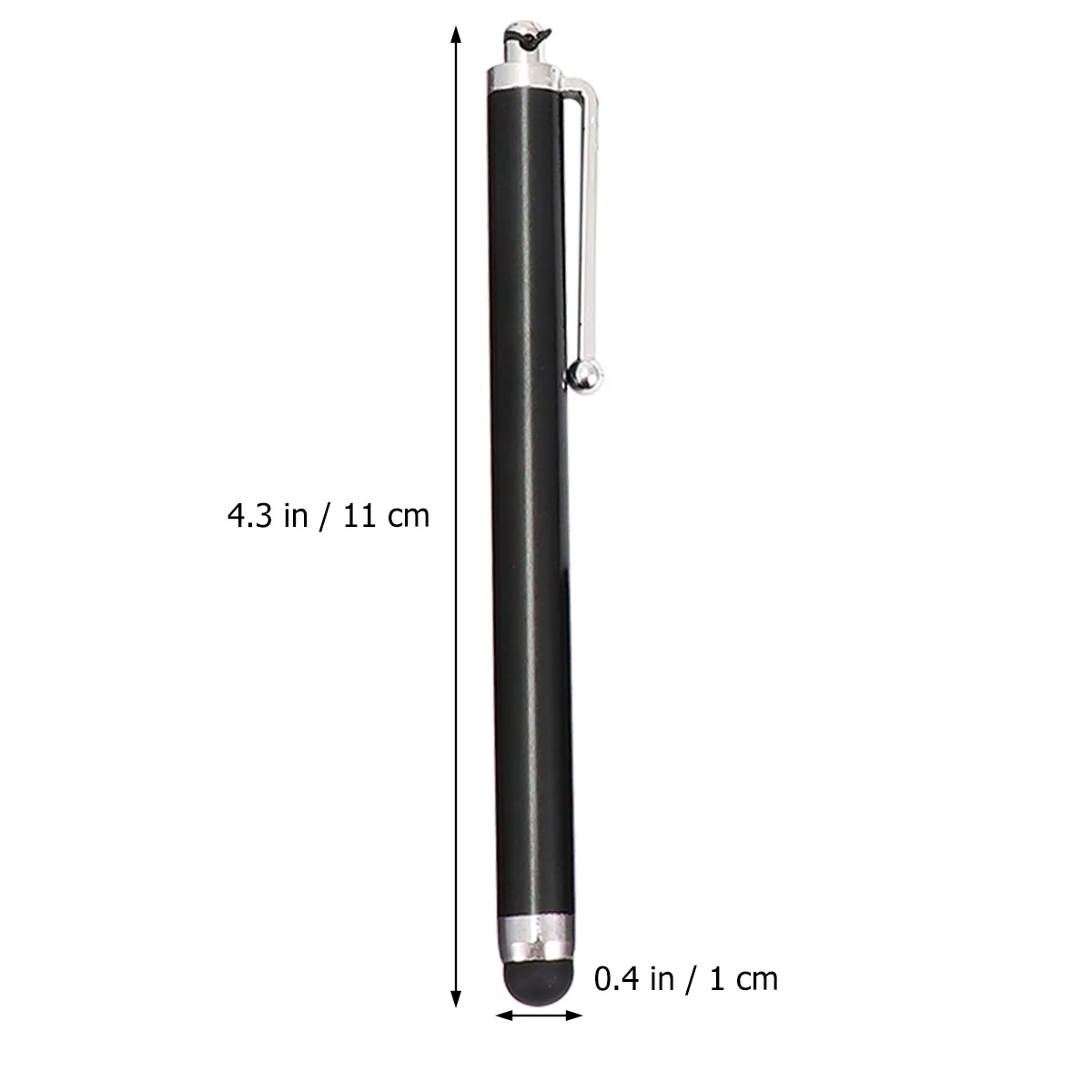 5Pcs Capacitive Touch Screen Pen Silicone Tip Metal Stylus Anti-Lost Lanyard for Phone Tablet Lightweight Writing Drawing Tool