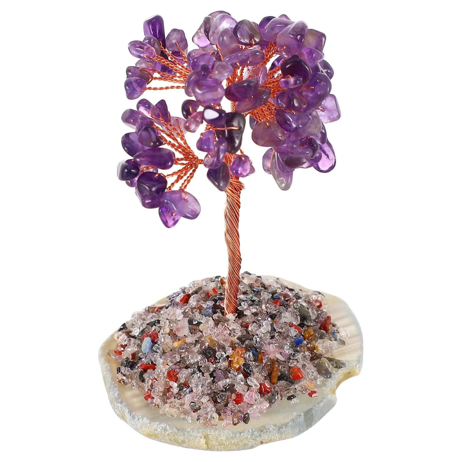 

1 pc Crystal Fortune Tree Decor Artificial Resin Craft Home Office Cabinet New Year GiftPlant Wealth Tree Potted Decoration