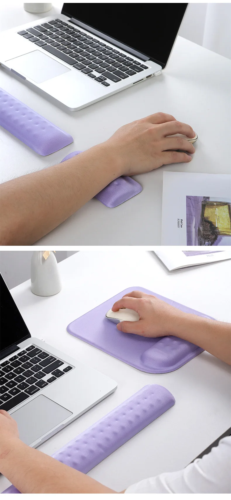 Schaumstoff-Handgelenkauflagen-Set Mauspad Tastaturunterlage Ergonomische Schreibtischunterlage für Büro und Gaming 10 Musteroptionen – Detail 9