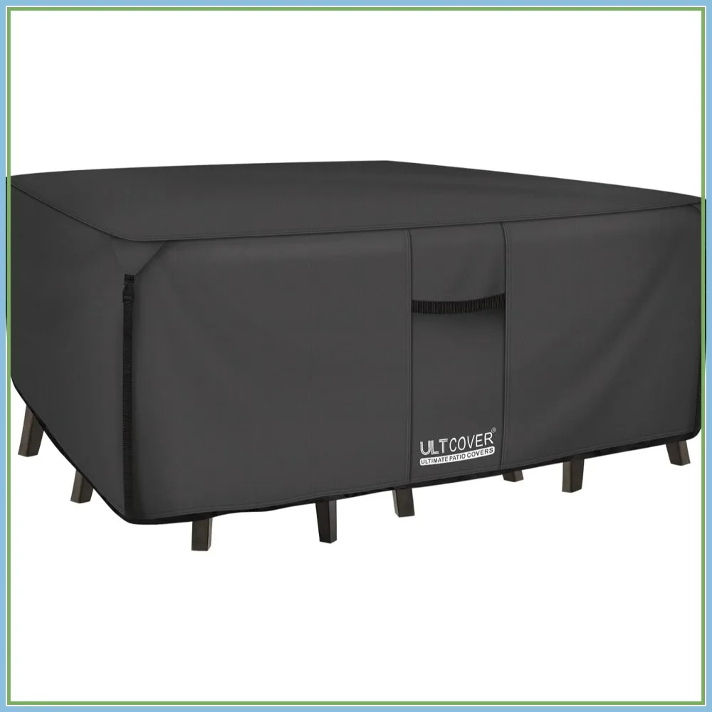 

Heavy Duty Waterproof Outdoor Furniture Cover for Patio Table and Chair, 600D Tough Canvas, Rectangular Shape 136 x 74 inch