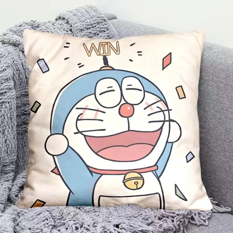 Almohada de dibujos animados de Doraemon, cojín sencillo y cómodo con personalidad creativa, decoración interior, regalo de vacaciones kawaii