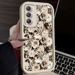 Phone Case for Samsung Galaxy A35 A55 A15 A25 A16 A06 A05 A05S A24 A13 A23 A12 A22 A32 A52 A71 A51 4G Retro Peony Flower Covers