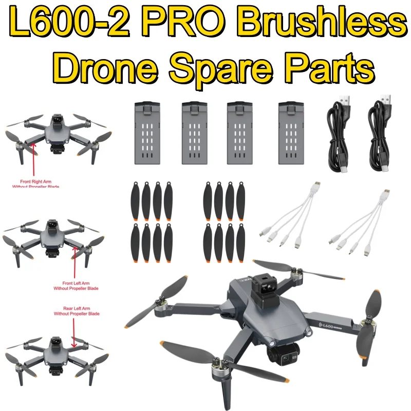 L600-2 Batery L600-2 PRO Drone Battery L600-2 PRO Drone Accessories 7.4V 4500mAh Battery Motor Arm Propeller USB Line Parts