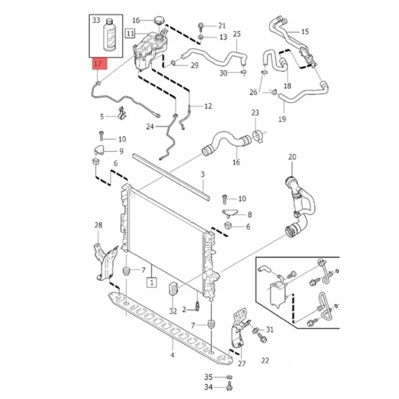 87HE CAR COR TOOLANT PIPE لـ XC70 31368200 31319051 30645818 31274901 31273916 ملحق استبدال