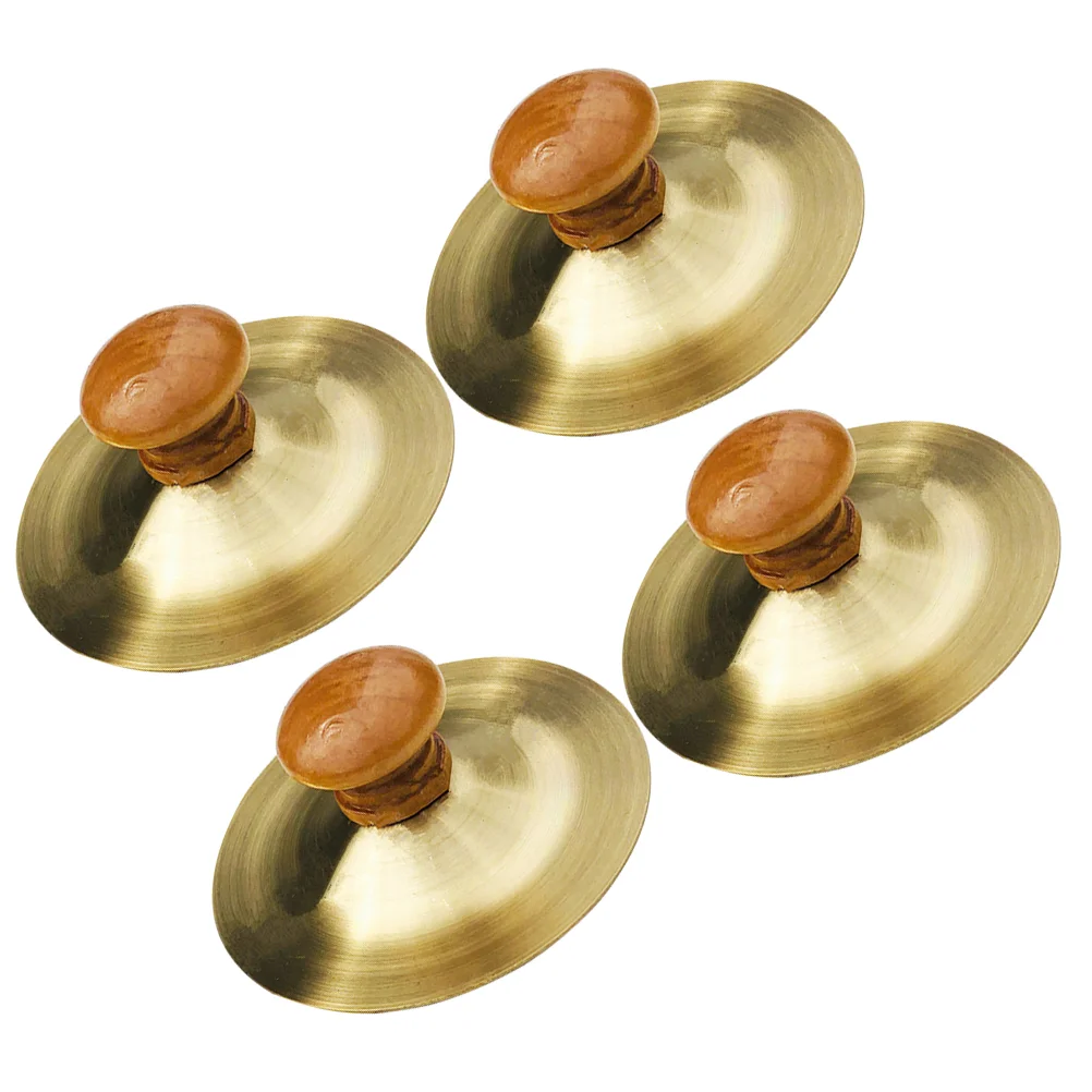 

4 Pcs Children's Percussion Instrument Cymbals Small Finger Instruments Musical