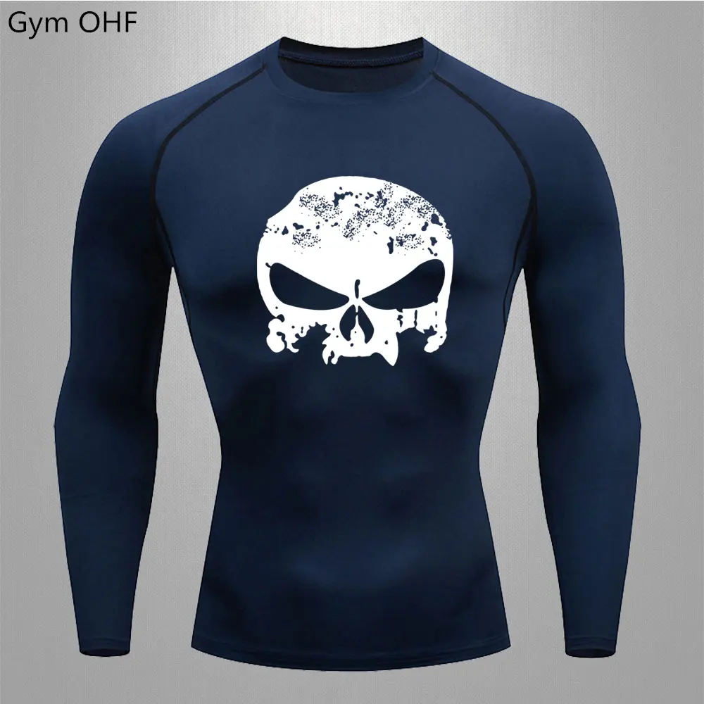 Men's T-Shirts Tops Compression Cycling Fitness Men Jogging Tees Bodybuilding Track T shirts Rashgard Male Running Sports Shirts