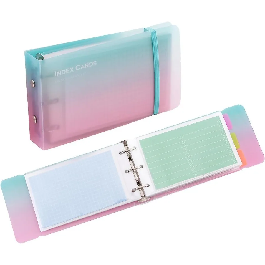 

3 × 5 органайзер для индексных карточек с пластиковыми горшками, небольшая организованная папка для рецептов, портативный футляр для карточек