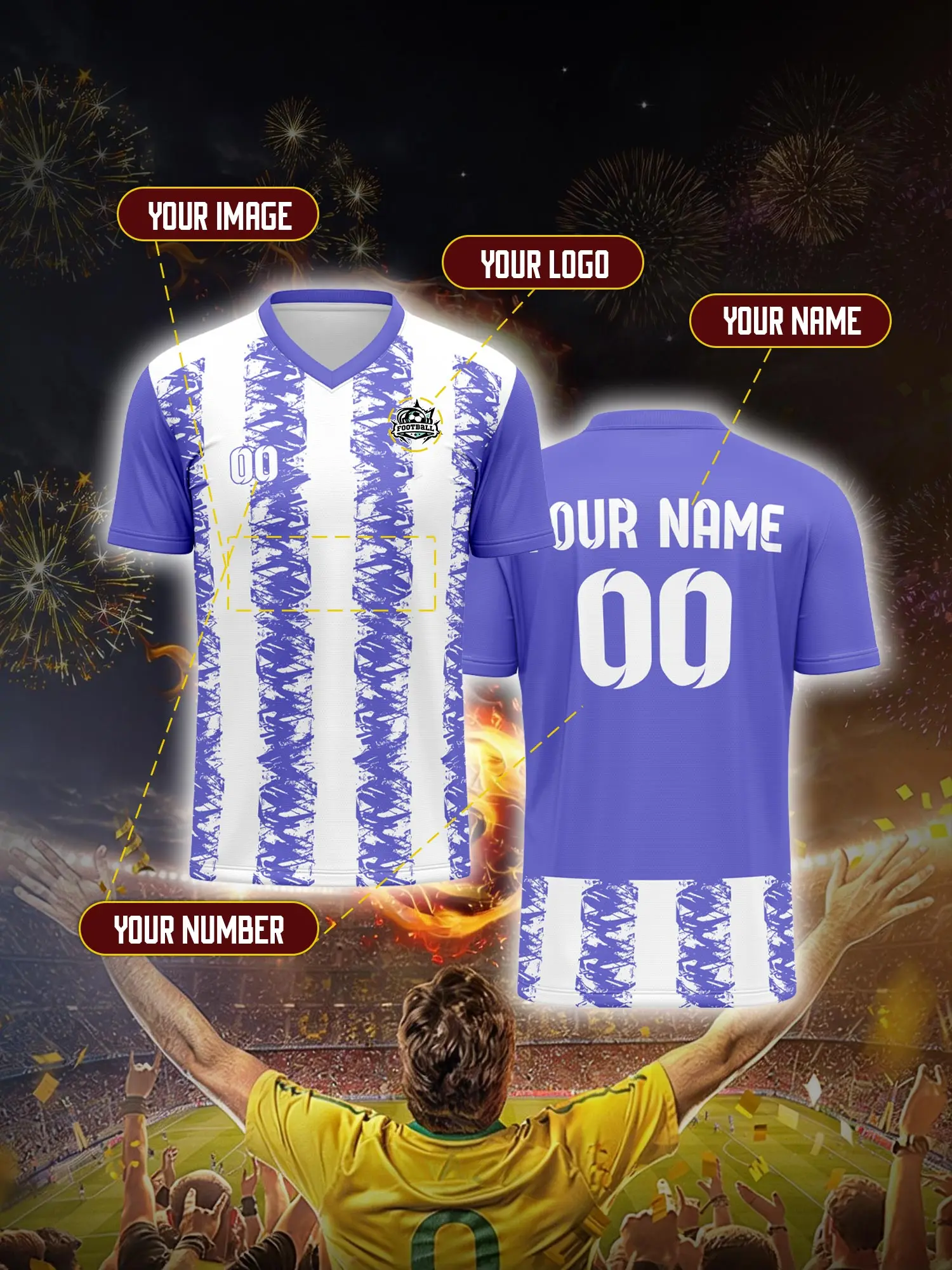 Tricou Personalizat Sportiv - Nume și Număr - alternate angle