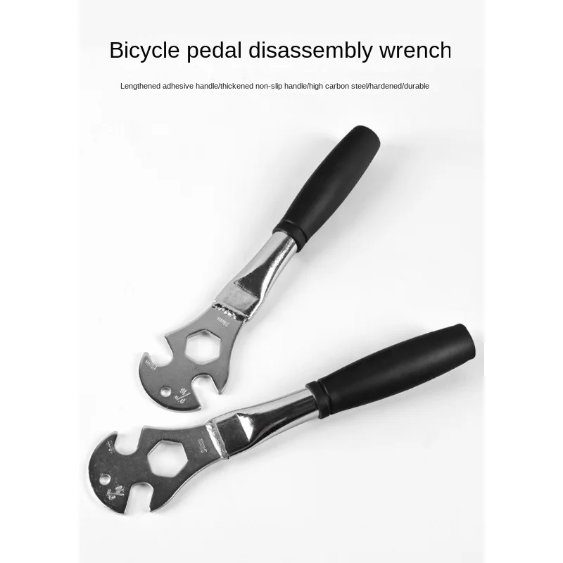 Bicycle Pedal Wrench Extra Long Handle MTB Road Mountain Bike Pedals Install Remover Removal Replace Repair Tool Spanner 15mm