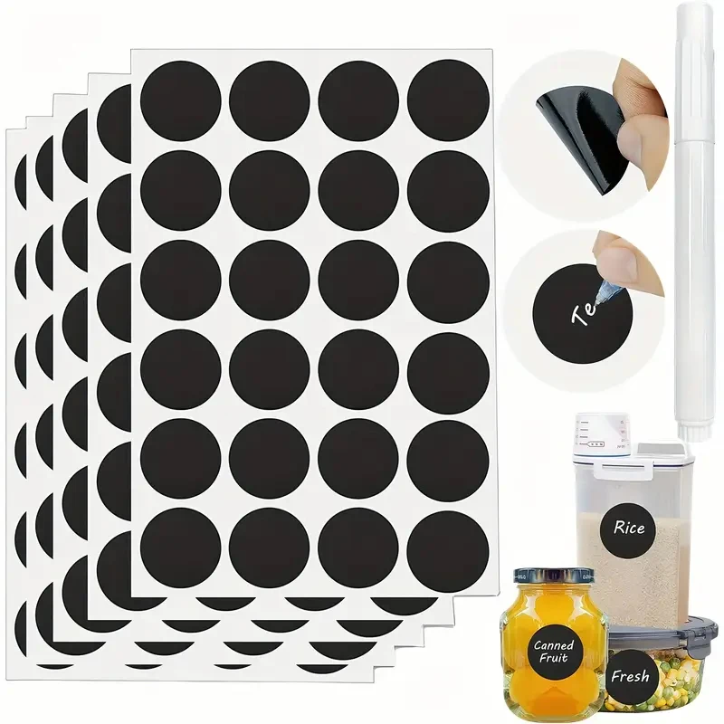 120pcs 1.5-Inch Round Self-Adhesive Labels for Storage Jars, Spice Bottles, Parties, Craft Room, Weddings, Home Kitchen Organiza