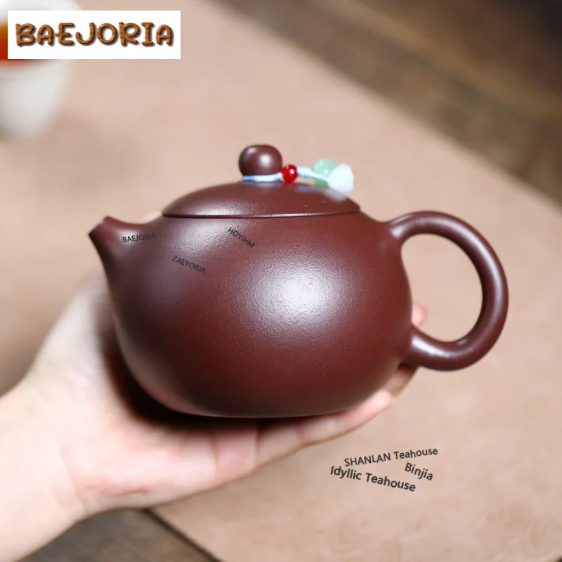 

Чайник из исинской глины ручной работы Xishi, 400 мл, из натуральной руды, красная глина, с фильтром, коллекционный набор для чая Zisha