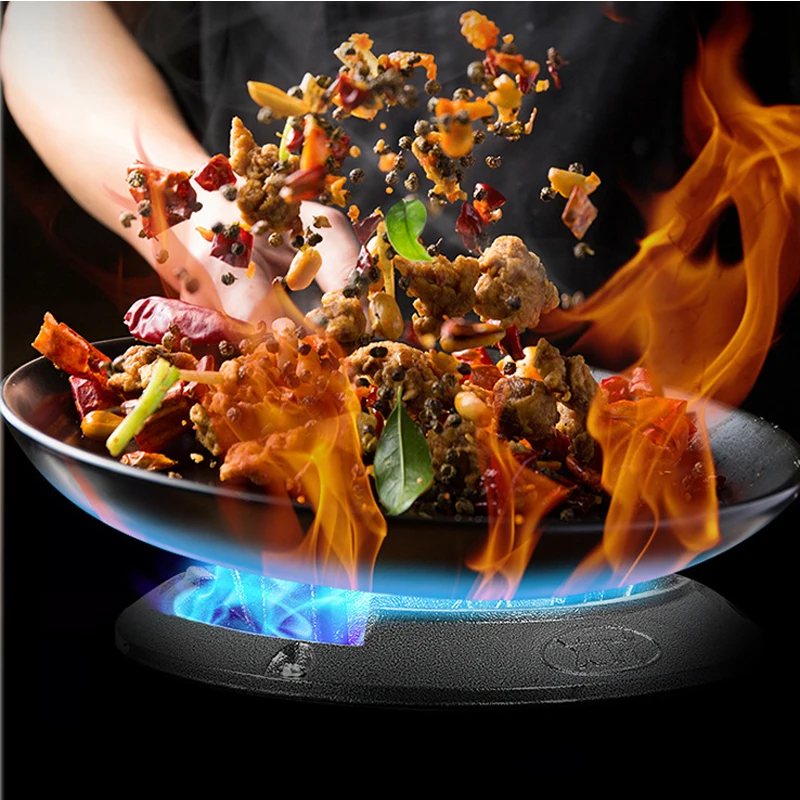 42KW Fire Stove Commercial Single Medium High Pressure Frying Anti-blocking Mute Energy Saving Stove Gas Cooker with Oven