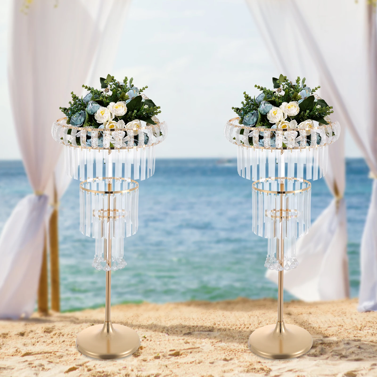 حامل زهور حامل زهور الزفاف حامل قطع مركزية لحفلات الزفاف