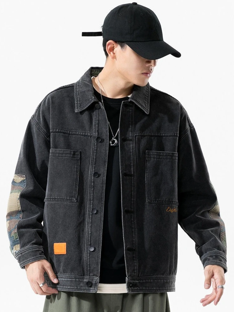 

Ковбойское пальто с карманами на пуговицах для мужчин, фирменное по самой низкой цене, новая мода, быстрая доставка, винтажные оригинальные джинсовые куртки «Джокер», мужские