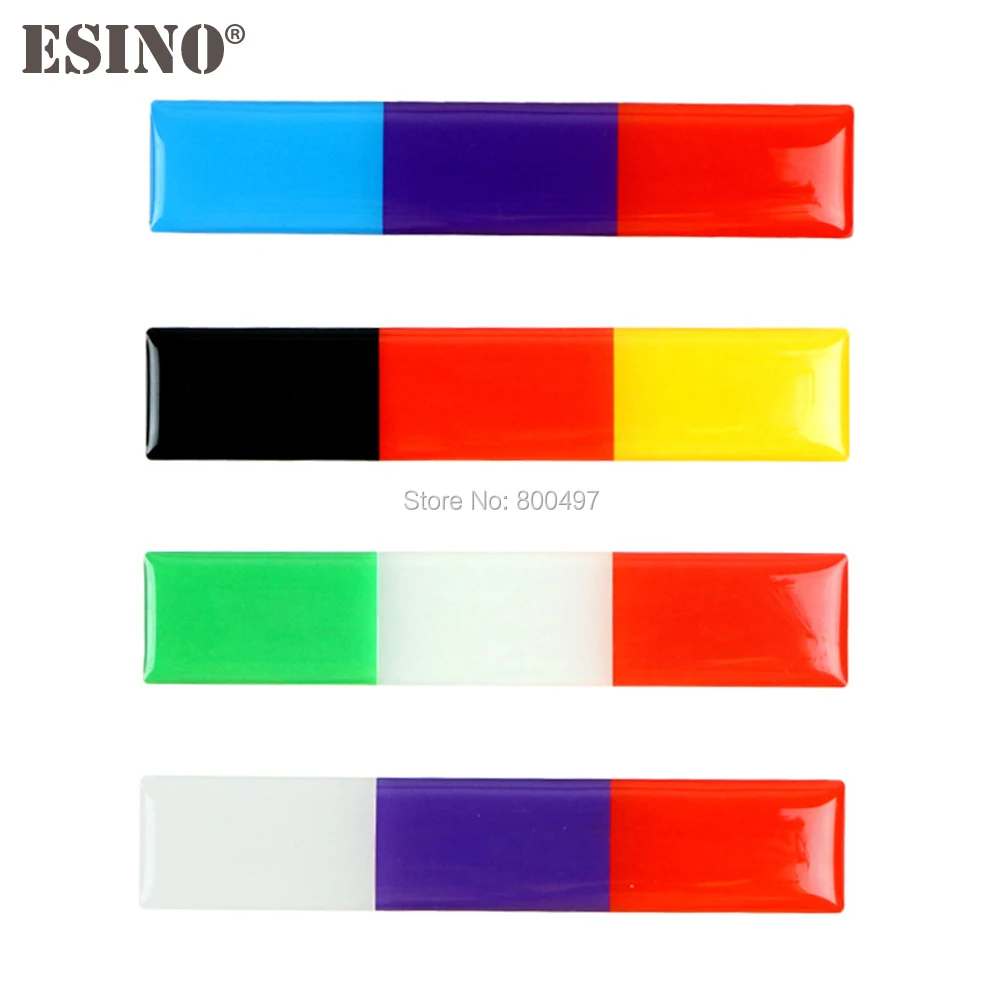 2 x New Design 3D Decorative Car Styling Glue Decals Badges Germany Russia Italy Flags Car Styling Body Emblems Stickers
