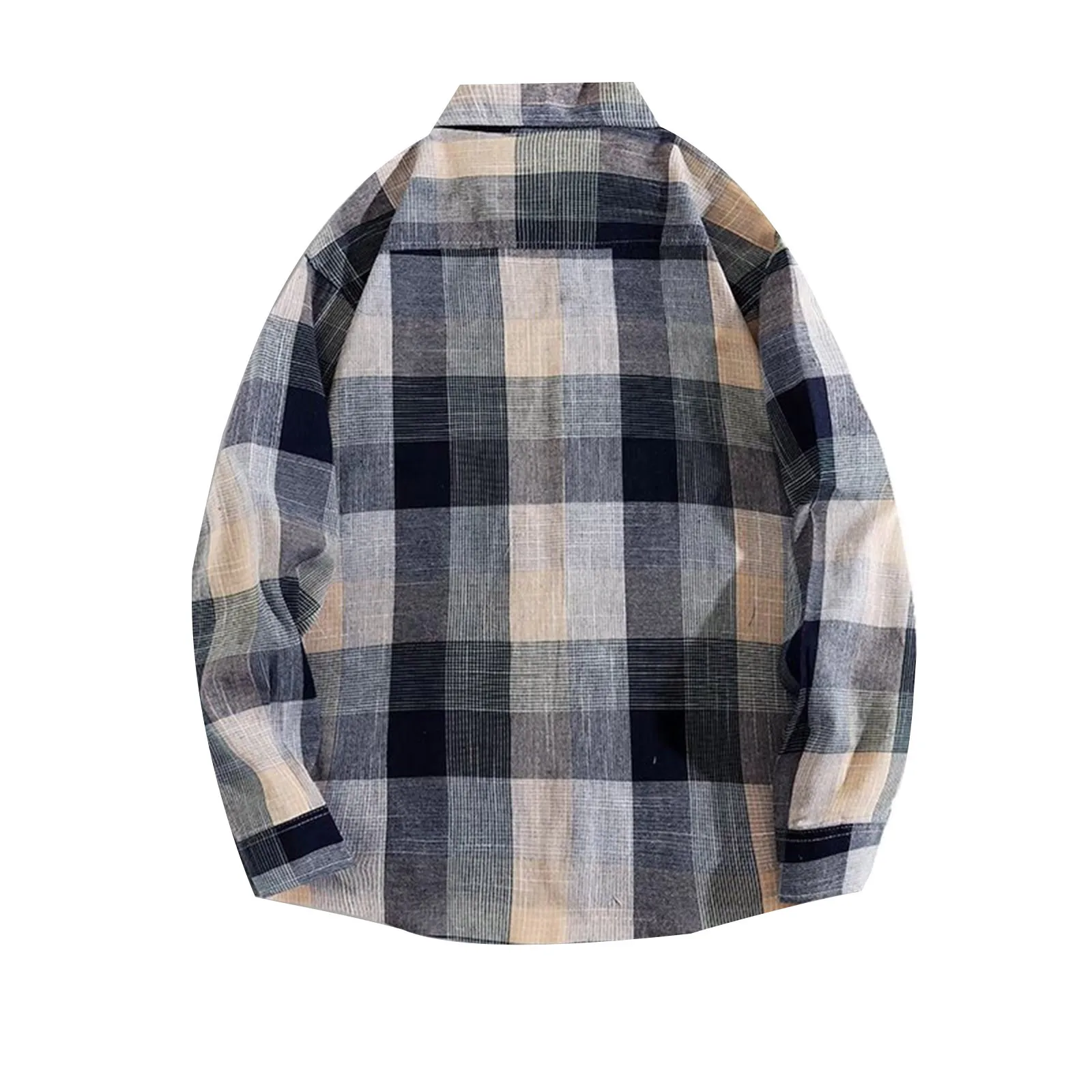 Long Sleeve Plaid Shirts For Men Spring Autumn Elegant Man Tops High Quality Casual Oversized Loose Retro Long-Sleeved Shirts