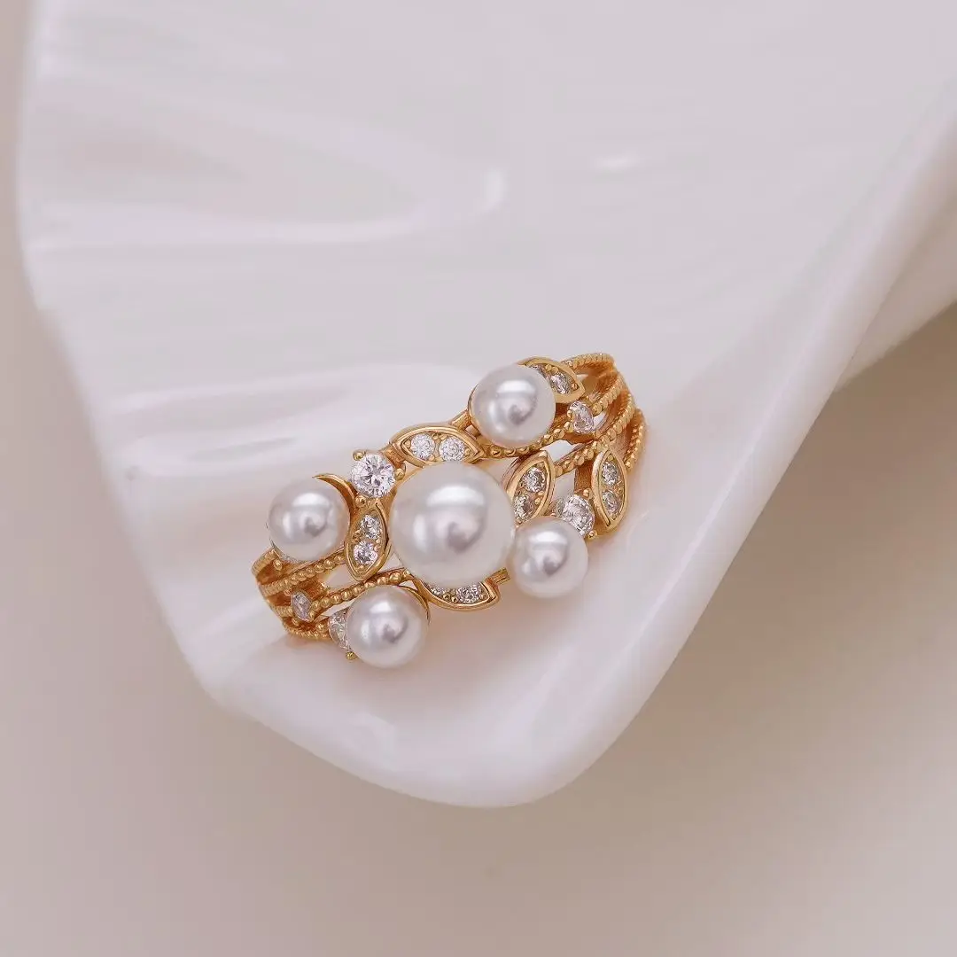 S925 Sterling Silver Adjustable Finger Ring Mountings Base Setting Findings Jewelry Components for 5-7mm Pearls 3pcs/lot