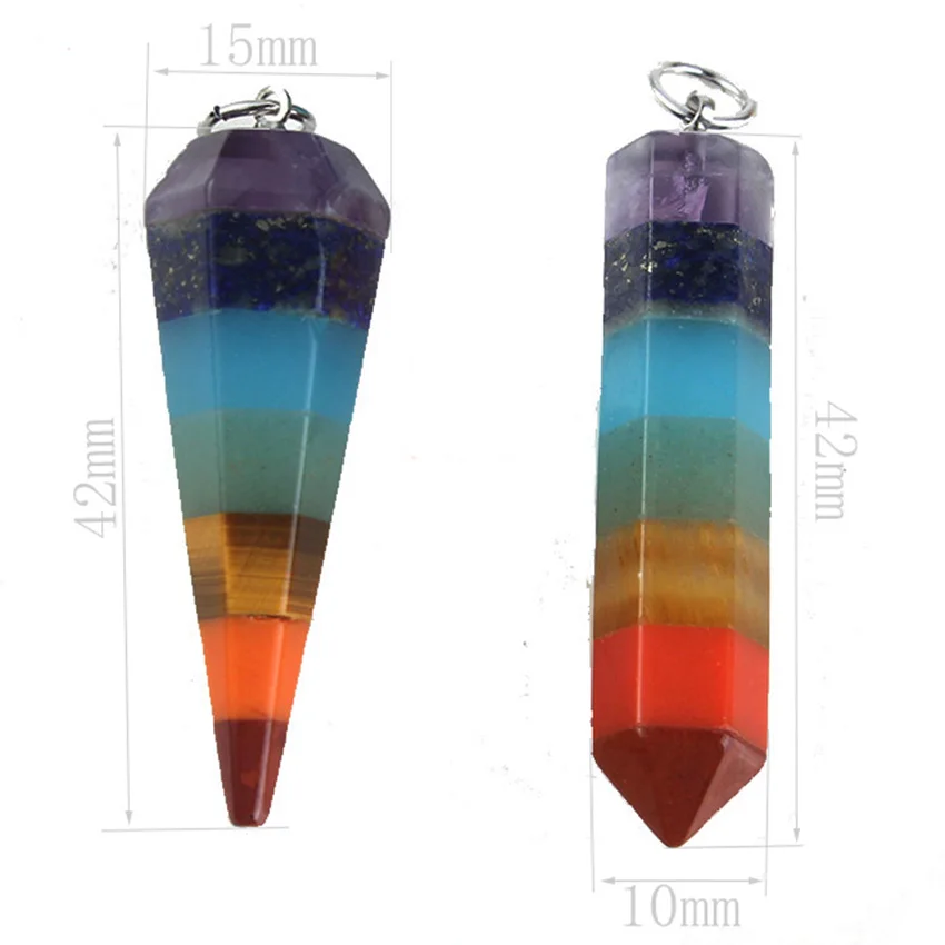 Crystal Hexagon Stone Pendulums For Dowsing Divination Natural Healling Chakra Quartz Pendulum Pendant Spiritual Amulet Pendules