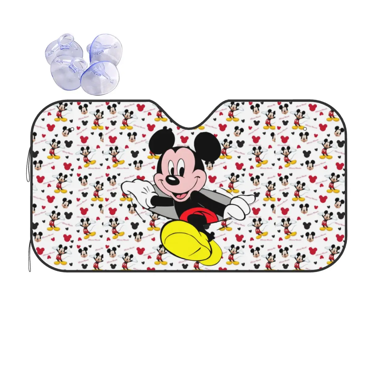 

Custom Mickey Mouse Collage Front Windshield Sun Shade Foldable Anime Cartoon Auto Sunshade for Car Truck SUV Visor Protector