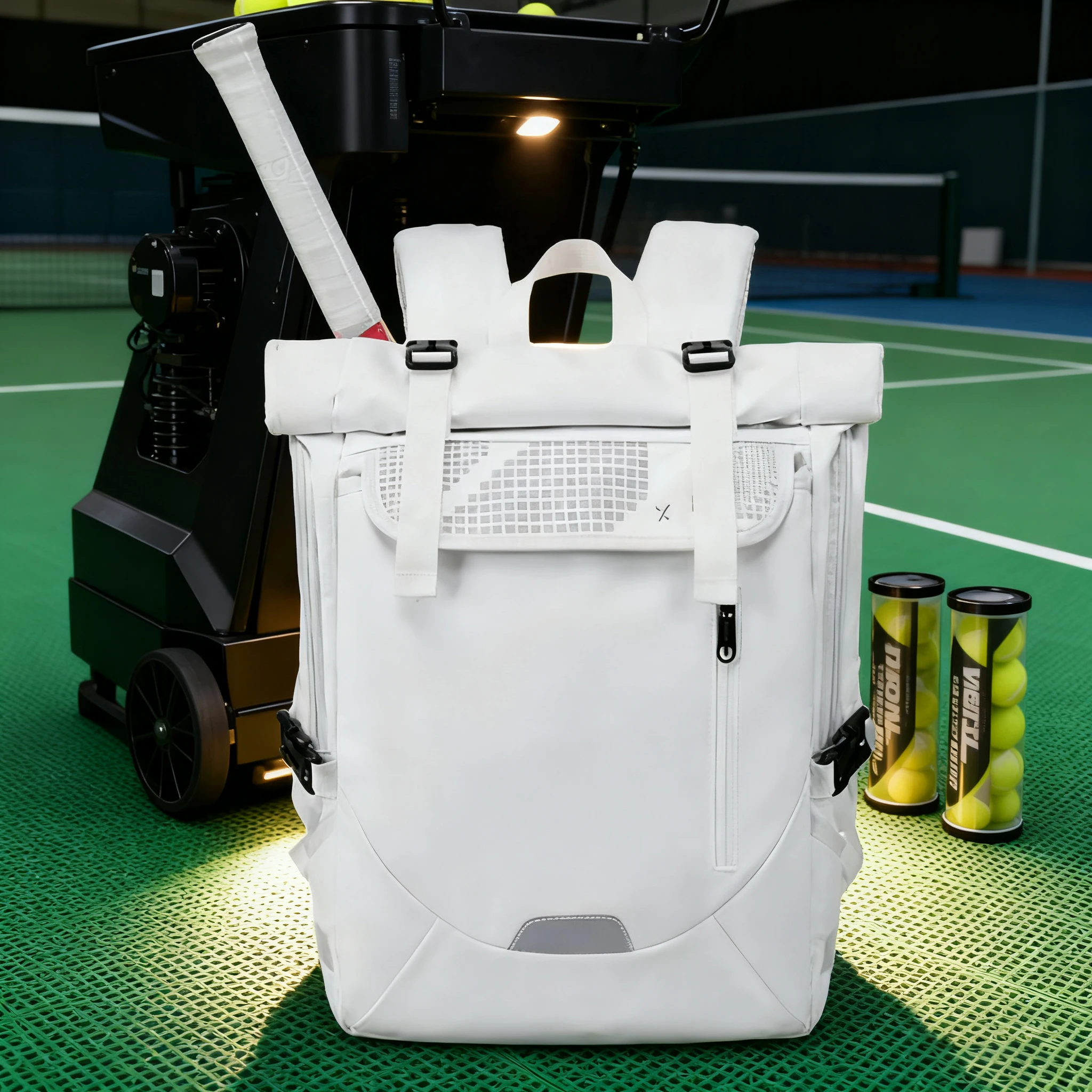 

Ladies' tennis backpack, can accommodate 2 tennis rackets, with shoe compartment, can hold tennis rackets, badminton rackets