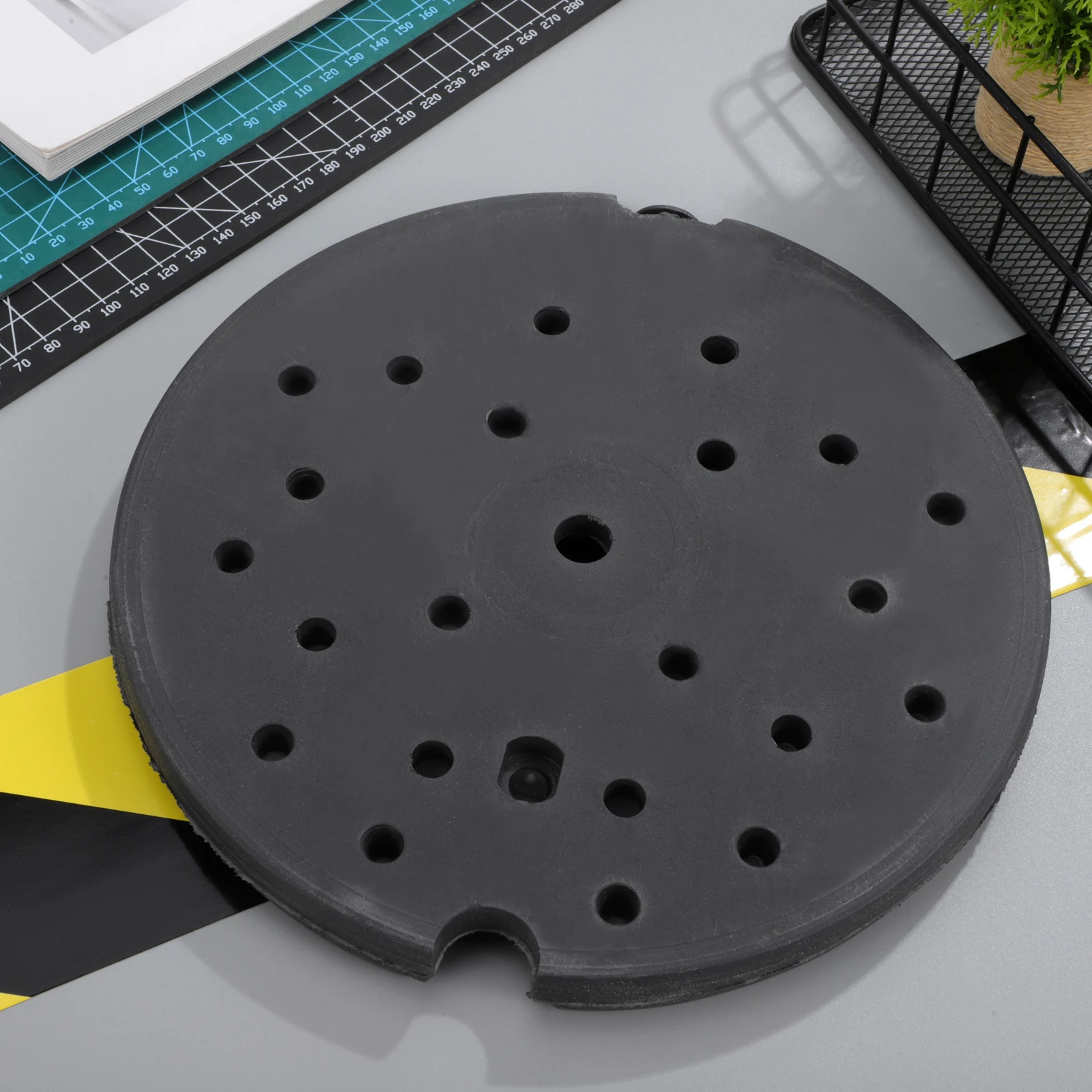 Base de lámpara de pie de plástico resistente, soporte estable de chasis redondo ponderado de repuesto para piezas de soporte de luz de mesa de escritorio