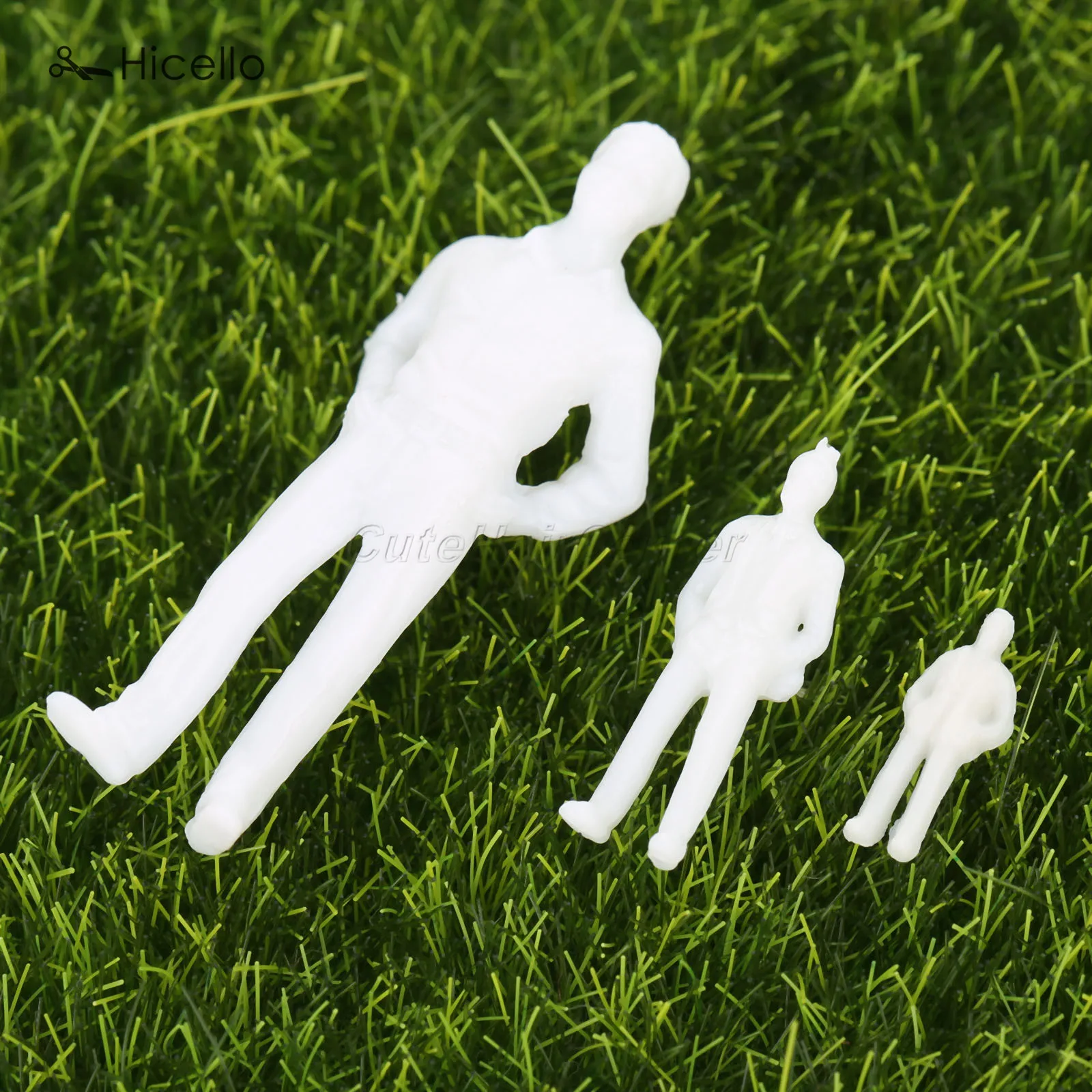 100pcs Plastic White Model People 36mm/18mm/13mm Miniature Figures Little Human Architectural Scene DIY 1:50 1:100 1:150 Scale