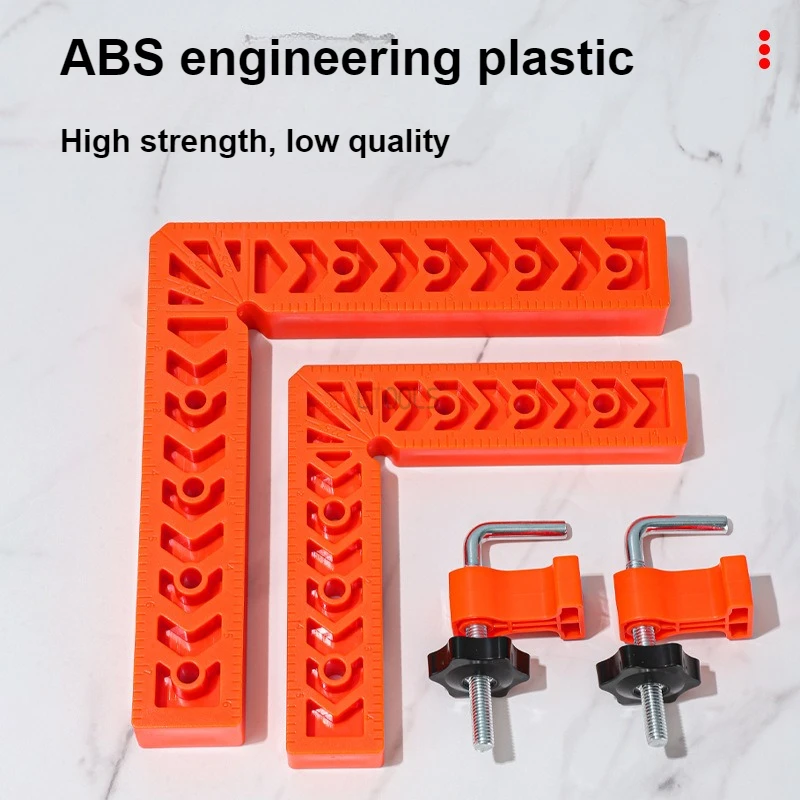 Right Angle Locator Fixed Auxiliary Locator Woodworking Splicing Tool Fixed L-shaped Square Ruler Scale Clear and Wear-resistant