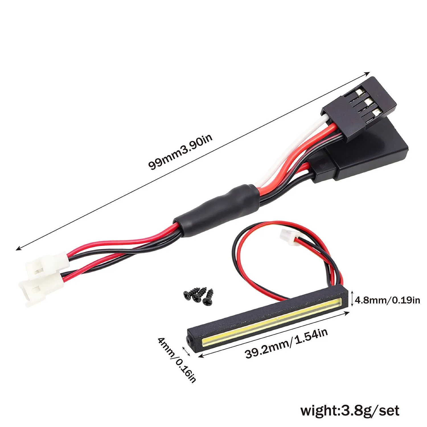 1/30 SCX30 RC Pickup Truck LED Light Bar Plastic Roof Lamp RC Crawler Upgrade Accessories for Electric Model Toy Car