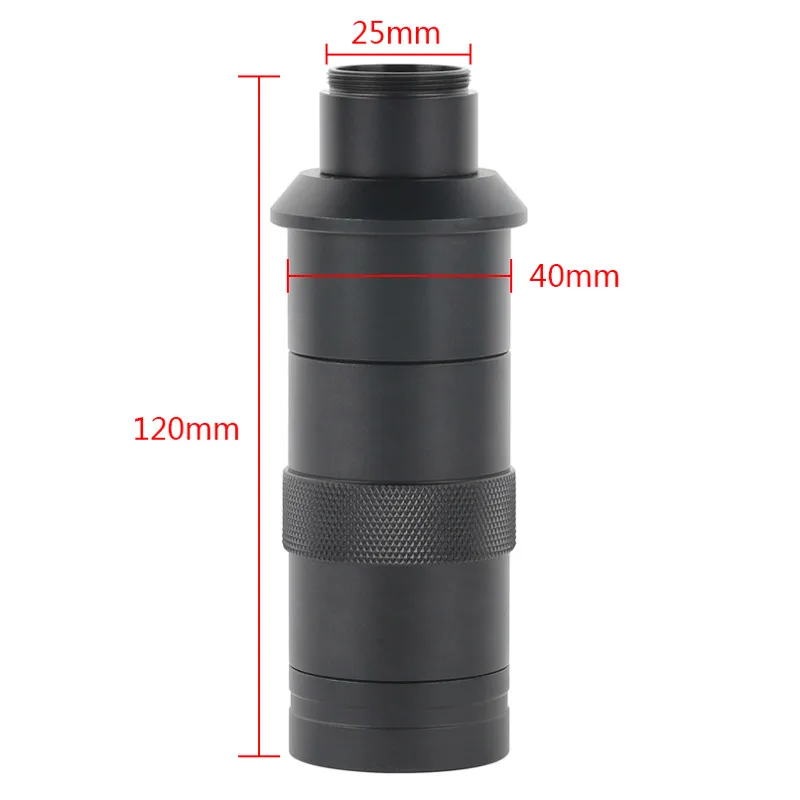 Adjustable 25-200X 260X Zoom Lens C CS Mount Industry Microscope Lens Microscopio Accessories For HDMI USB VGA Microscope Camera