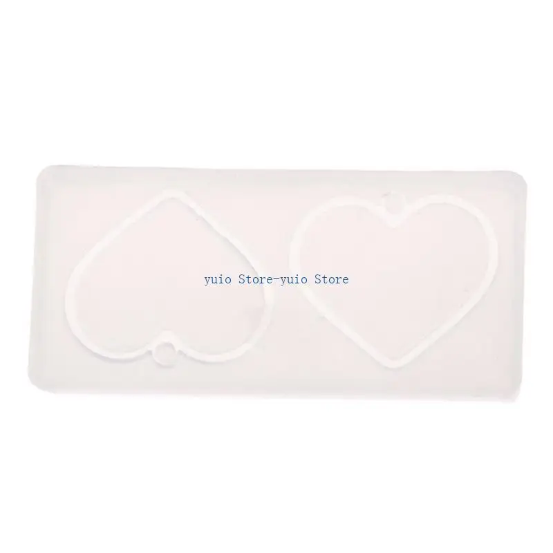 X7XB Herz Silikon Form Schlüsselanhänger Anhänger Epoxidharz Formen für DIY Epoxidharz Handwerk Form Schmuck Machen