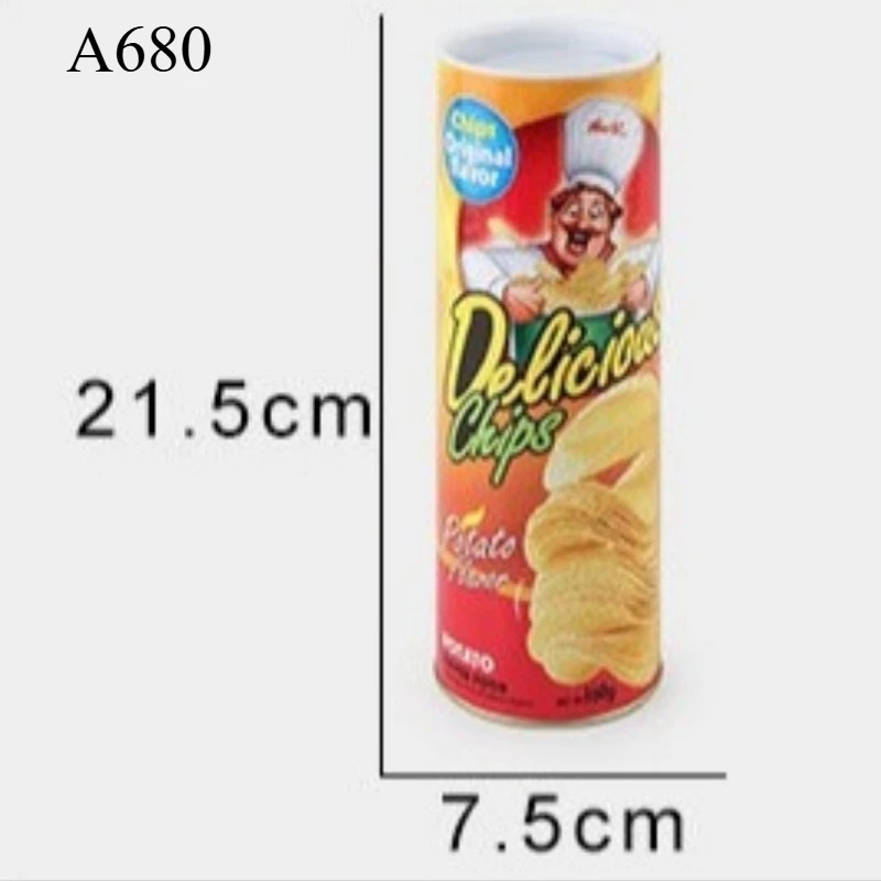 رقاقة البطاطس كذاب الأفعى محاكاة ساخرة هدية التي يخيفك مع رقائق البطاطس والألعاب الثعبان المواد البلاستيكية مضحك محاكاة الأفعى