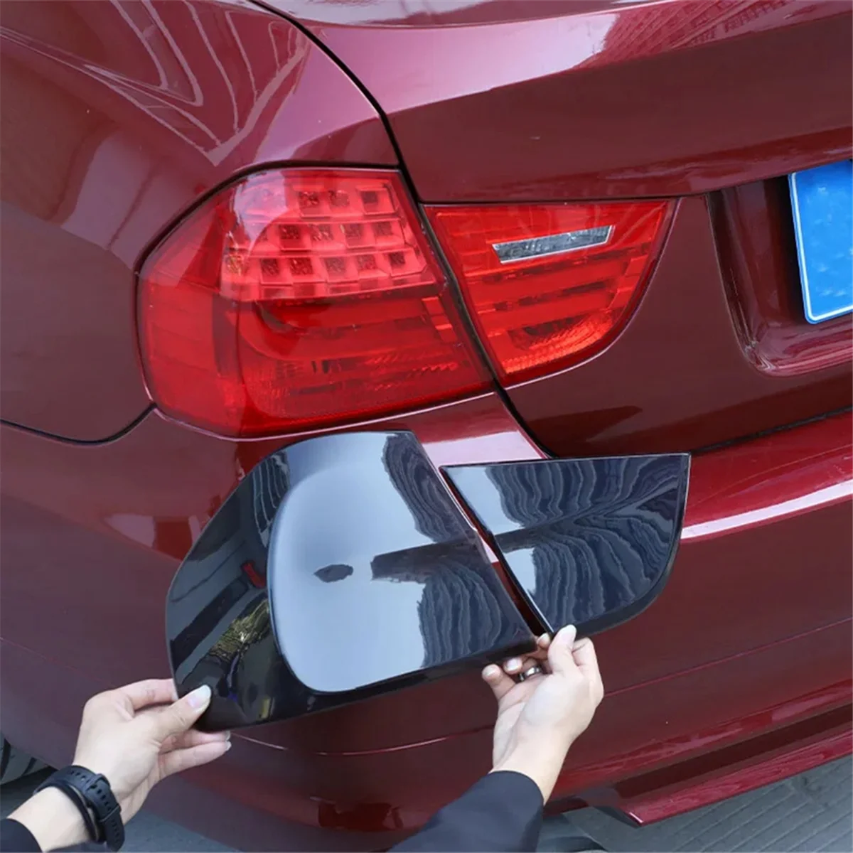 

Car Tail Light Reversing Lamp Shade Brake Indicator Cover Decoration Accessories for BMW 3 Series E90 2009-2012