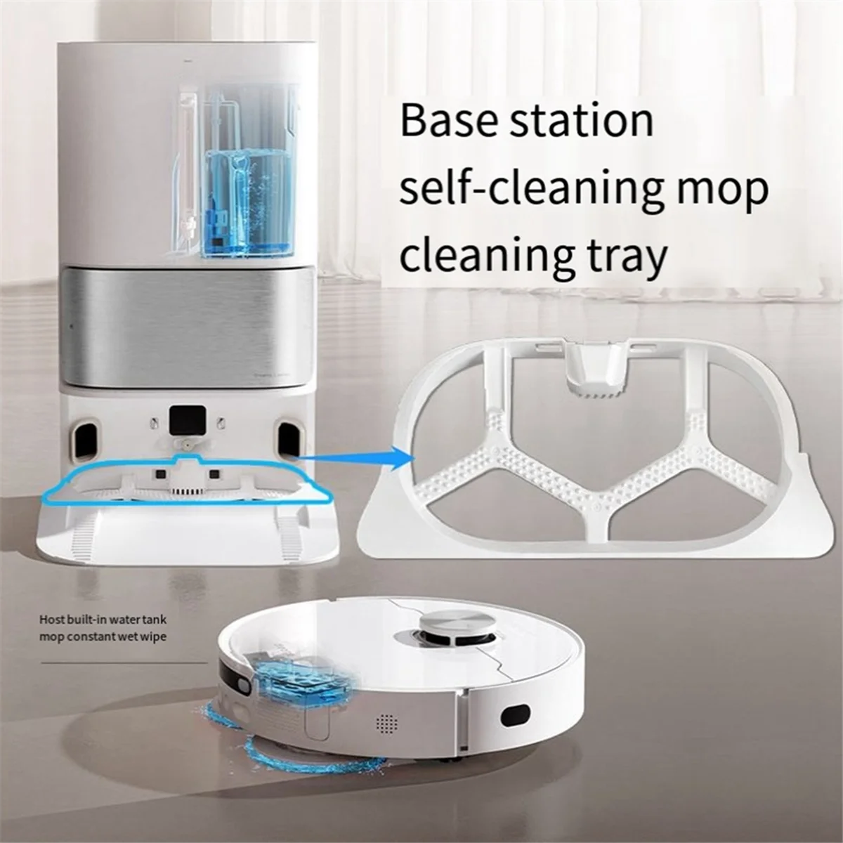 2Pcs for XIAOMI Mijia Omni 1S B101CN X10+ Vacuum Mop Self-Wash Base Dreame L10S Ultra/S10 Pro Mop Cleaning Tray Bracket