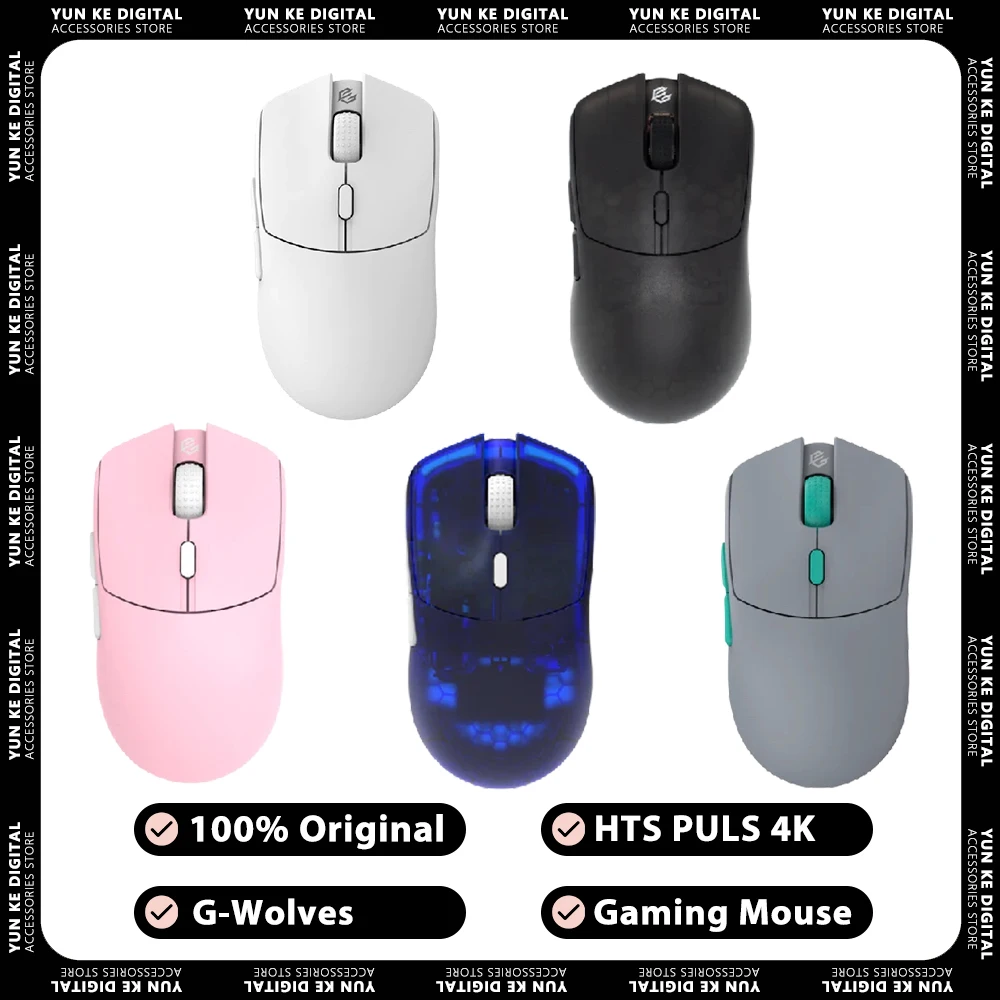 G-Wolves HTS PLUS 4K Ace Wireless Mouse PAW3399 Sensor E-sports FPS Wireless Gaming Mouse RGB Customized Gaming Accessories