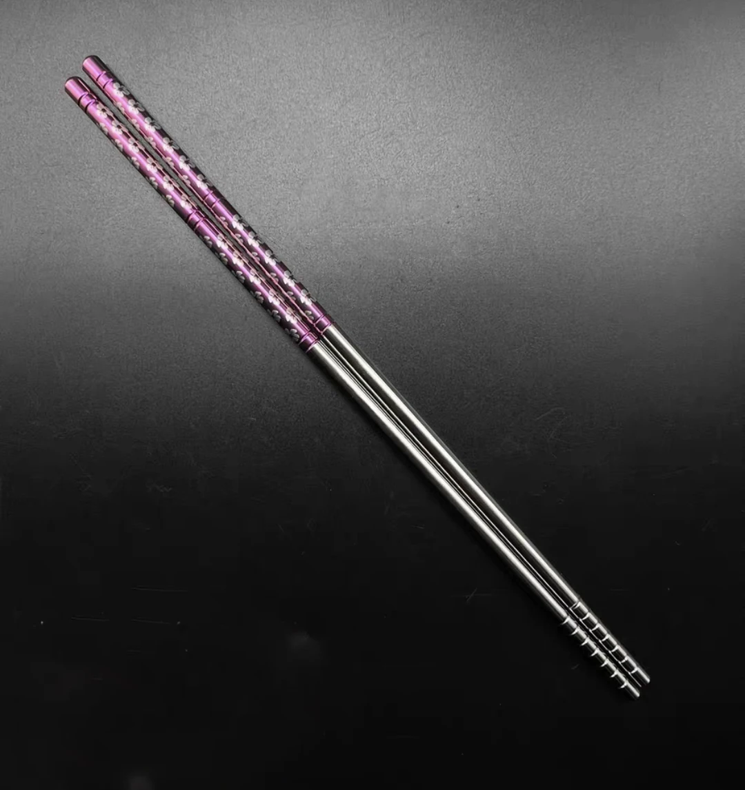 1 Pair Solid Titanium Chopsticks Premium Healthy for Gift